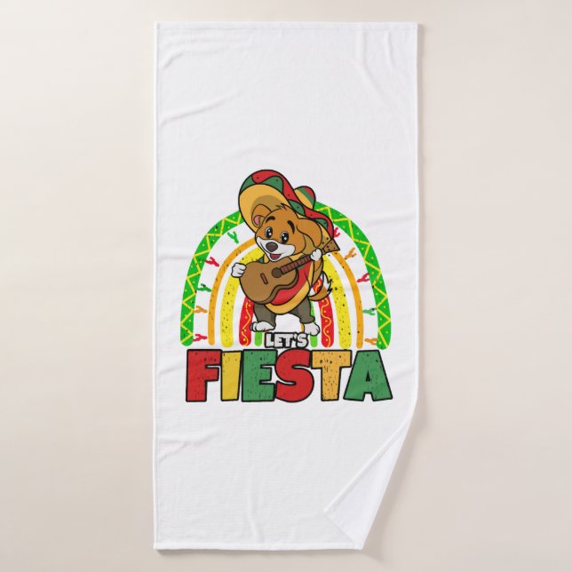 Lets Fiesta Dog (Toalla de baño)