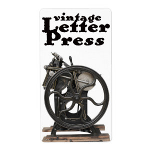 Letterpress de la etiqueta del vino de 1901