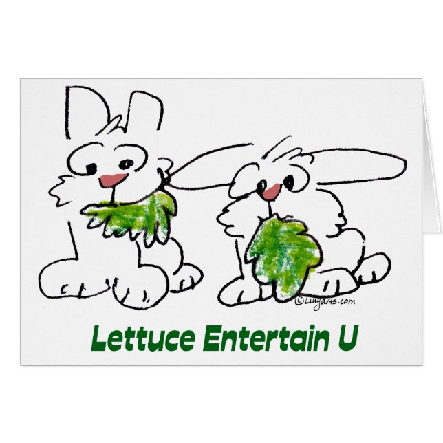 Lettuce Entertain U Personalizado Rabbits (Anverso (Horizontal))