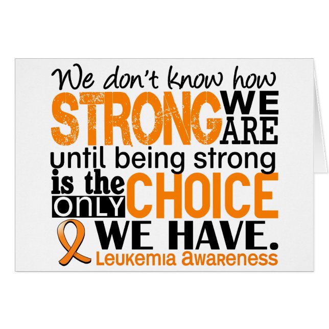 Leucemia cómo es fuerte somos (Anverso (Horizontal))