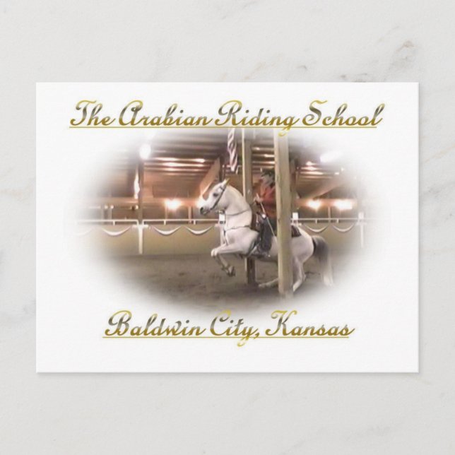 Levade con jinete, postal (Anverso)