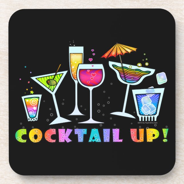 LEVANTA COPAS DE COCTEL POSAVASOS DE CORCHO (Frente)
