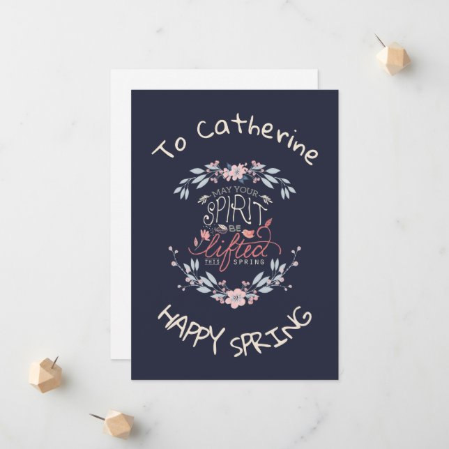 Levanta tu espíritu esta tarjeta personalizada de  (Anverso/Reverso In Situ)