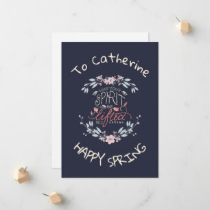 Levanta tu espíritu esta tarjeta personalizada de 