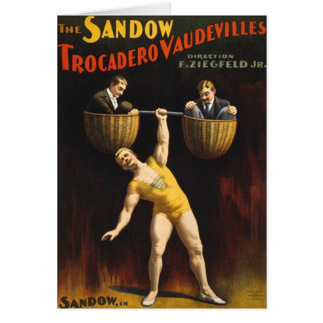 Levantador de pesas Eugen Sandow Vaudeville (Frente)