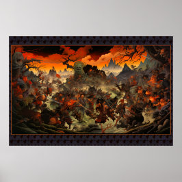 Levantamiento zombi Japón feudal - Impresión de bl