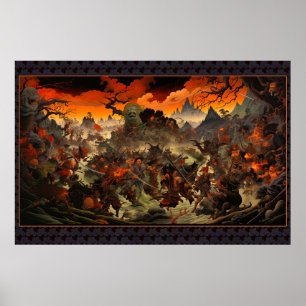 Levantamiento zombi Japón feudal - Impresión de bl