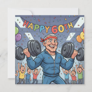 Levantando Dumbbell 60 graciosas tarjetas de cumpl