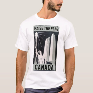 Levantar La Camiseta De La Bandera De Canadá