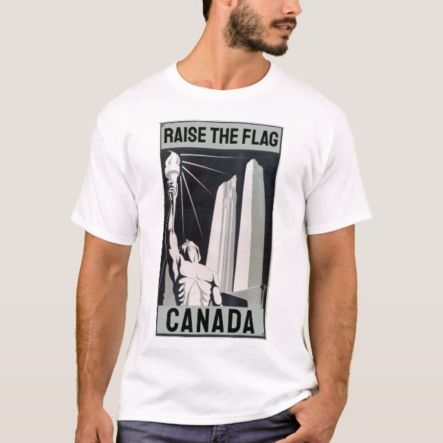 Levantar La Camiseta De La Bandera De Canadá (Anverso)