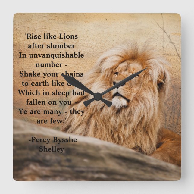 "Levantarse como leones" Reloj de pared (Anverso)