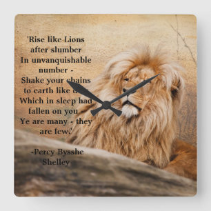 "Levantarse como leones" Reloj de pared