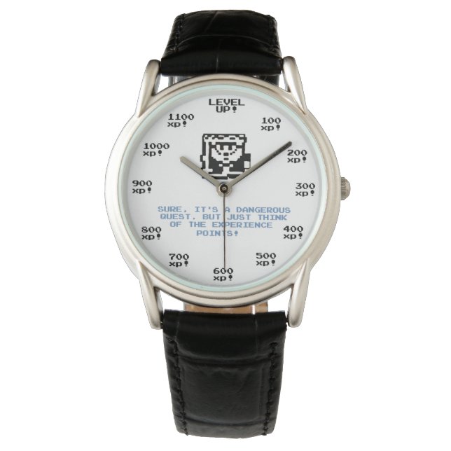 "¡Levántate!" divertido reloj de RPG de juegos ret (Anverso)