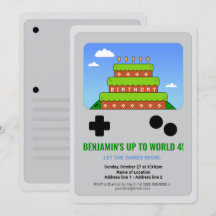 ¡Levántate! Invitación de Fiesta de videojuegos pa