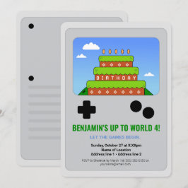 ¡Levántate! Invitación de Fiesta de videojuegos pa