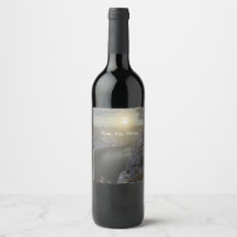 Levántate, Sip, Shine. Etiqueta del frasco de vino