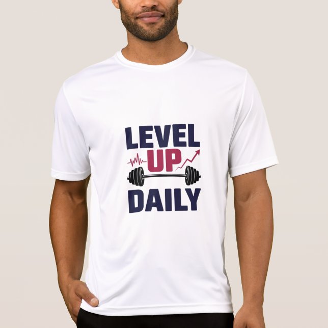 LEVEL UP DAILY Design 09 Camiseta (Anverso)