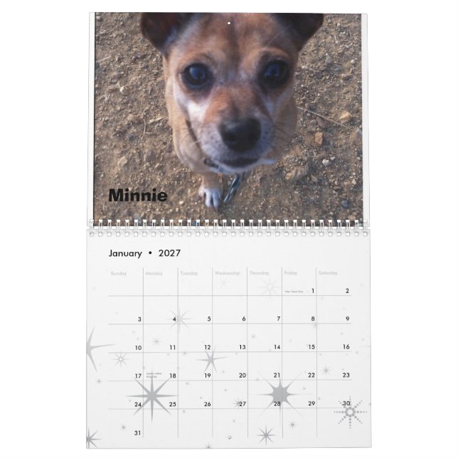 Lexi 2013 y calendario del perro de los amigos (Jan 2027)