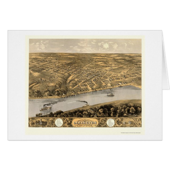 Lexington, mapa panorámico del MES - 1869 (Anverso (Horizontal))