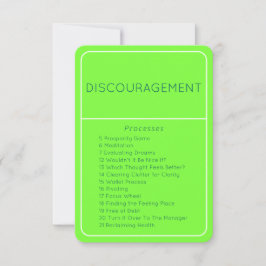 Ley de desaliento de la tarjeta de emoción de atra