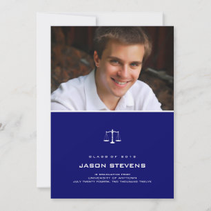 Ley de escalas en invitación a graduación de tinta