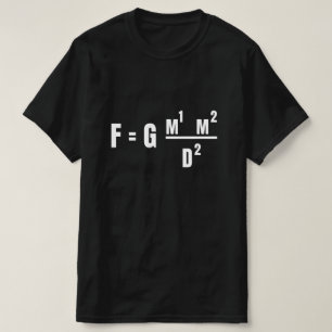 Ley de gravitación de Newton pone camisetas