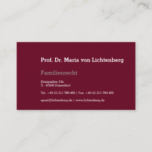 Ley de tarjetas de presentación