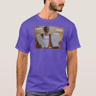 Ley y la camiseta oscura básica de los