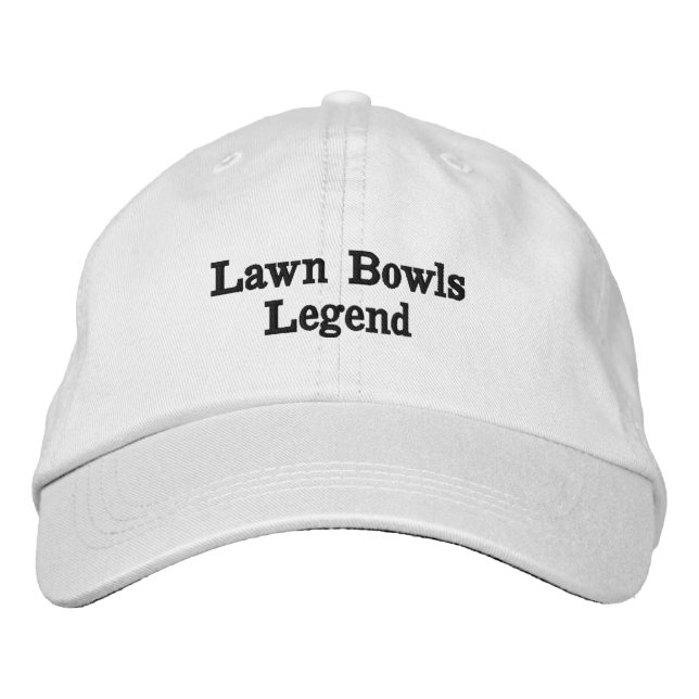 Leyenda de bowling en césped, Gorra bordado (Anverso)