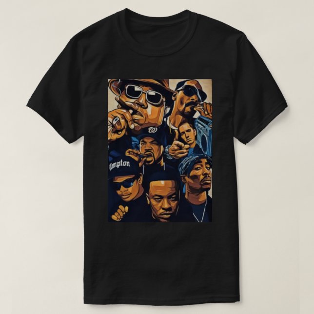 Leyenda de hip hop todo juntos camiseta clásica (Diseño del anverso)
