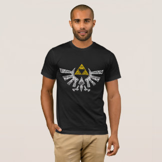 Leyenda de zelda Hylian escudo raglan camiseta