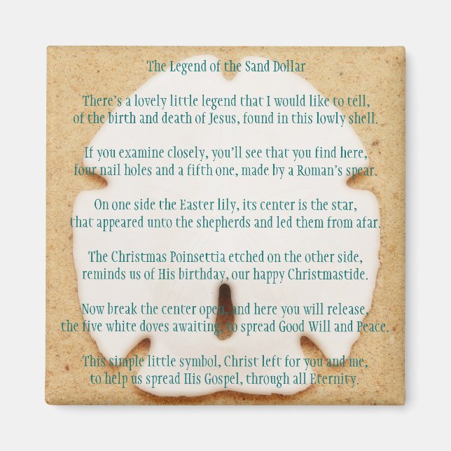 Leyenda del imán del dólar de arena (Frente)