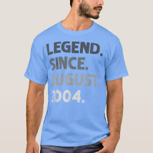Leyenda desde la camiseta de agosto de 2004 18 año