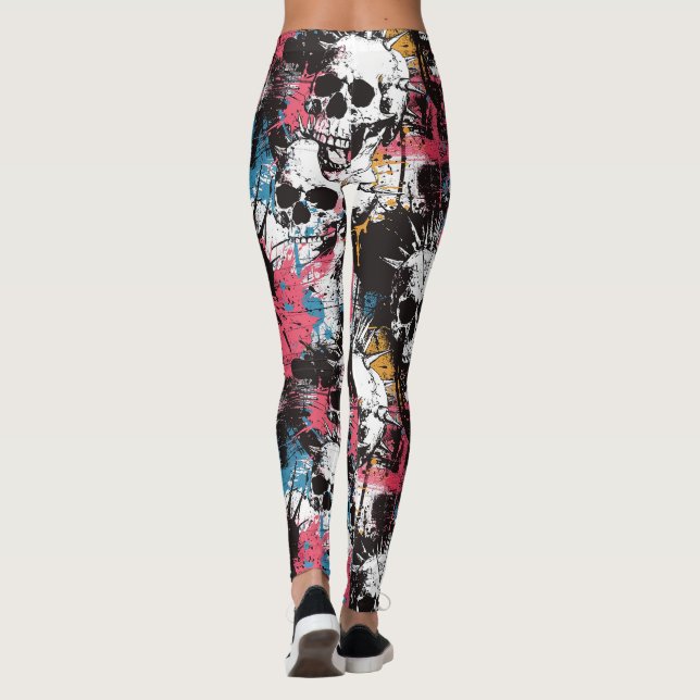 Leyenda Punk Rock Skull Leggings - Guay & Diversió (Reverso)