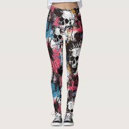 Leyenda Punk Rock Skull Leggings - Guay & Diversió