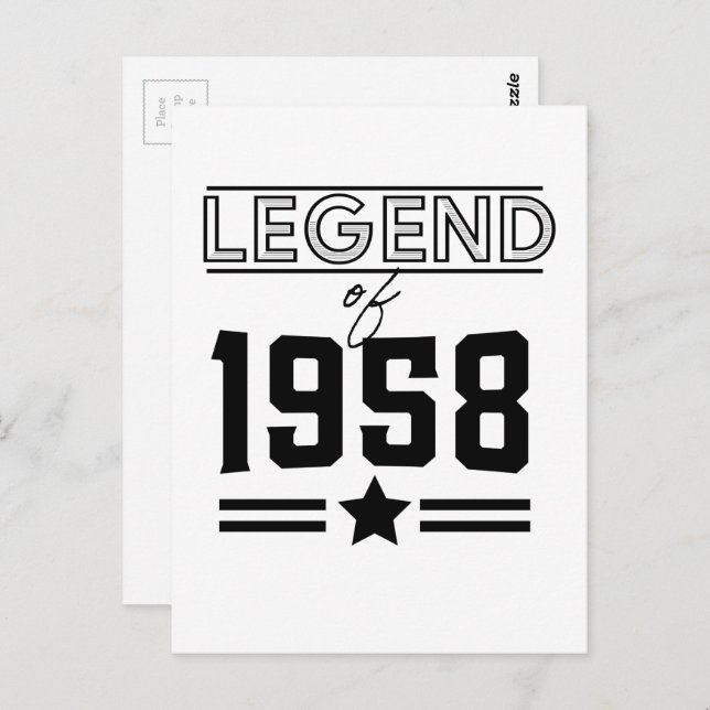 Leyenda Vintage de Postal de 1957 (Anverso / Reverso)