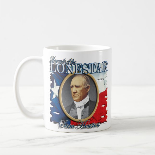 Leyendas de la taza de Lonestar Sam Houston (Izquierda)