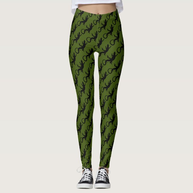 Leyendas Lizard Leggings Reptile Wildlife Art Legg (Anverso)