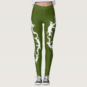 Leyendas Lizard Leggings Reptile Wildlife Art Legg