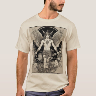 Leyendas míticas: camiseta de folclore blanco y ne