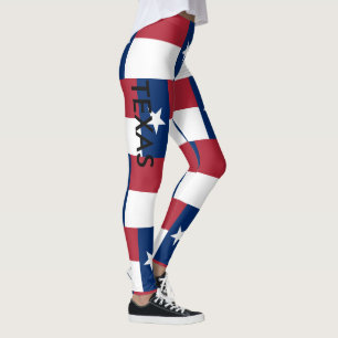Leyendas TEXAS Pantalones de yoga rojo azul blanco