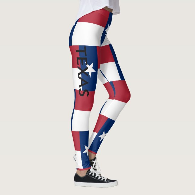 Leyendas TEXAS Pantalones de yoga rojo azul blanco (Derecha)