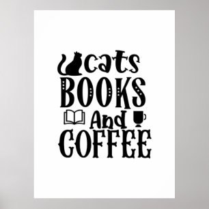 Leyendo Arte Gatos Libros Y Café