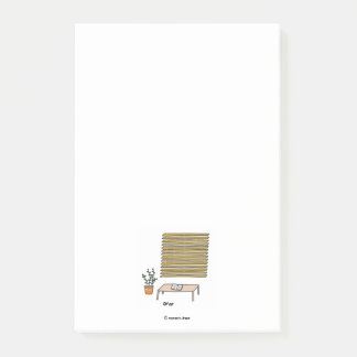 Leyendo bajo la nota de cegado Post-it