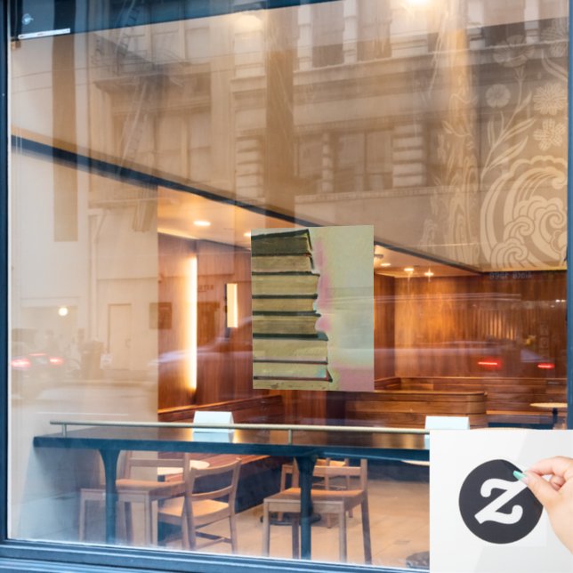 Leyendo calcomanías de pared (Ventana de cafetería)