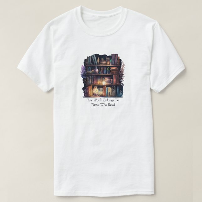 Leyendo camiseta (Diseño del anverso)