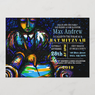 LEYENDO EL Bat Mitzvah Bar Invitación