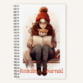 Leyendo el libro de la revista Cute chica y el per