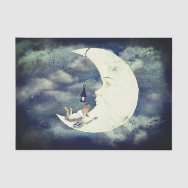 Leyendo en el papel de la luna (Anverso)