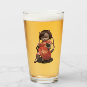 Leyendo gato en Cheongsam